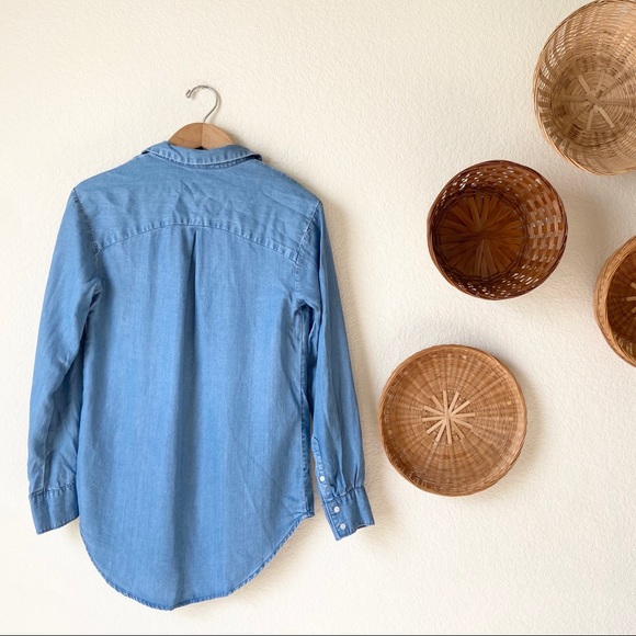 a.n.d ea wy Chambray Long Sleeve Button Down Shirt - Picture 7 of 7